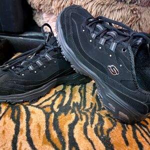 Skechers Womens Black Athletic Shoes